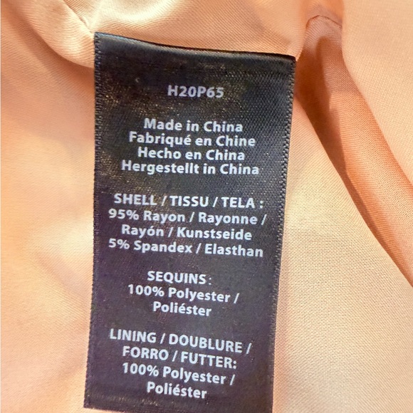 NWT Rachel Zoe Champagne Rose Gold Sequin Side Stripe Trousers 8 - Picture 9 of 12